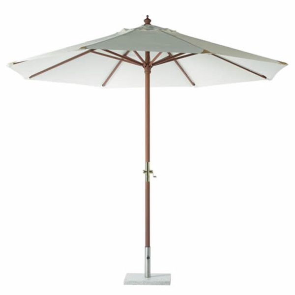 bramblecrest 300cm round pulley parasol natural PWNC1 FSC