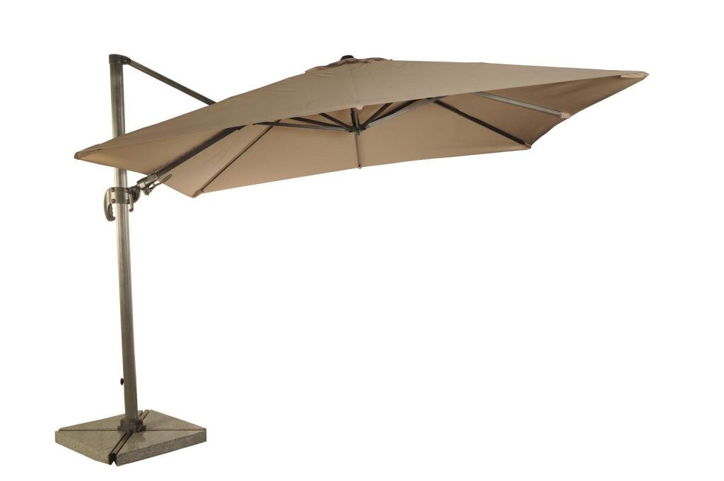 bramblecrest chichester 300cm x 300cm square side post parasol including granite base and sand protective cover X16PG30Q1