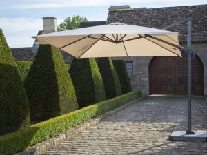 bramblecrest chichester 300cm x 300cm square side post parasol with sand protective cover SPPS8