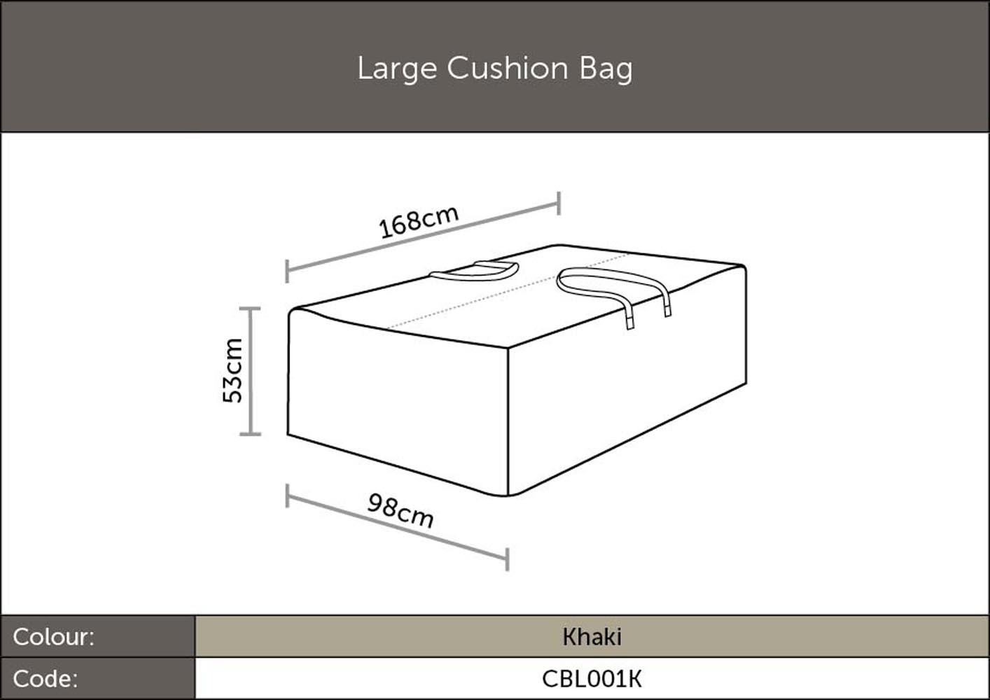 bramblecrest garden furniture cushion bag CBL001K