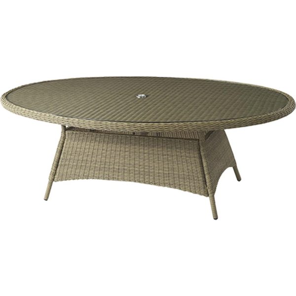 bramblecrest oakridge 220cm x 145cm elliptical dining table RKTE4