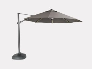 kettler 3 5m free arm parasol orbit LED taupe 2020