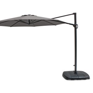 3m Round Free Arm Parasol Taupe 2021 scaled