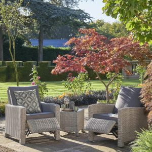 kettler palma duo relaxer set white wash 0193338 5510C taupe cushions outside lifestyle 6