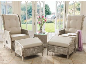 kettler palma recliner x 2 and side table in oyster 0304231 3310 012534 3310 lifestyle