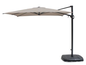 kettler parasol 2 5m free arm grey frame with stone canopy PFS25 927 studio