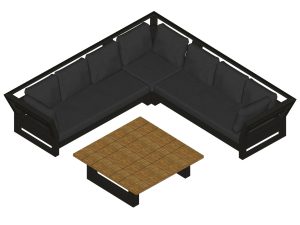 life outdoor living nevada corner set with coffee table 2136 illustration