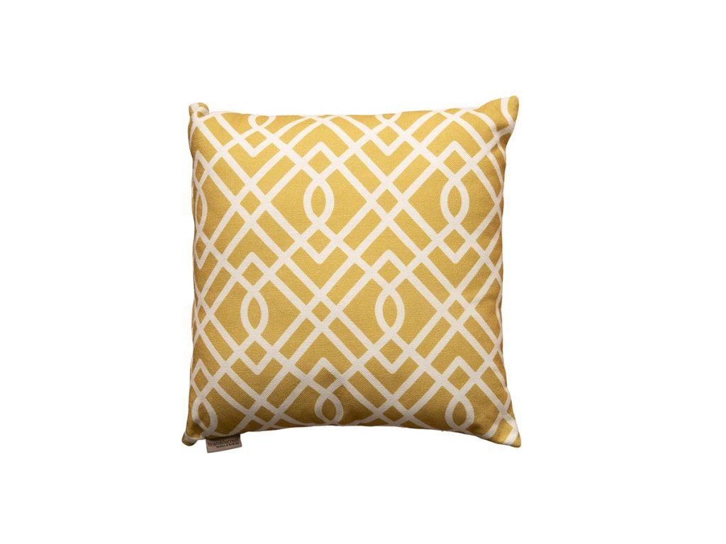bramblecrest ochre maze square scatter cushion USCO6 studio 1