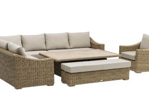 bramblecrest fairford l shape sofa with rectangle piston table bench & sofa chair X24FF05 studio 4