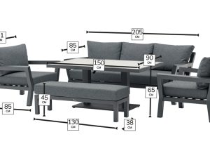 bramblecrest san marino 3 seat sofa with 2 sofa chairs rectangle piston ceramic table bench X24ASMRCDTJ2 dimensions 1