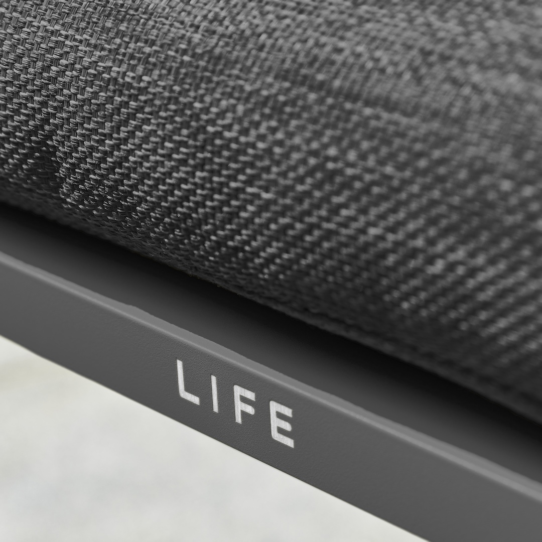 Life Outdoor Living Montana Duo Relaxer Set with Footstool & Gili Side Table - Lava & Soltex Graphite - Image 4