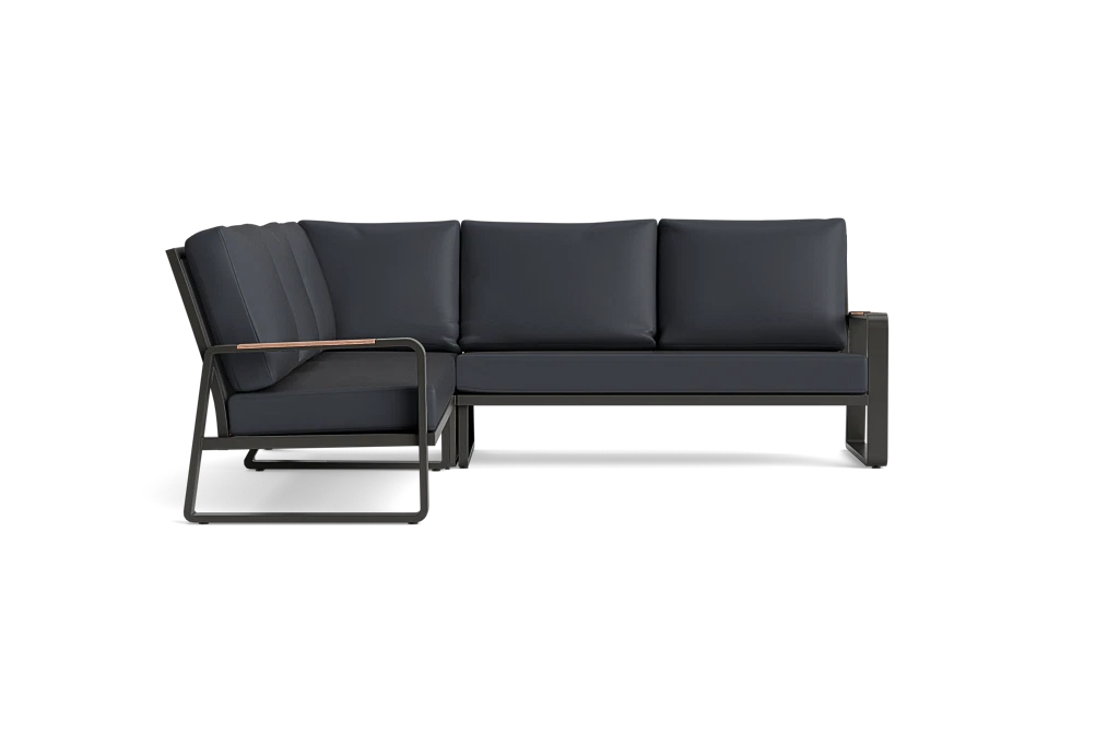 Life Outdoor Living Montana Lounge Corner Set with Armchair & Luka Adjustable Table Lava/ Soltex Graphite - Image 4