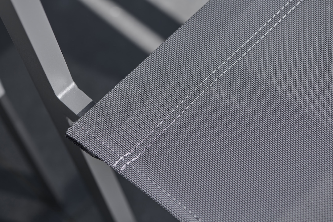 Life Outdoor Living Concept Dining Table & 6 Primavera Stackable Dining Chairs Lava / Carbon - Image 4