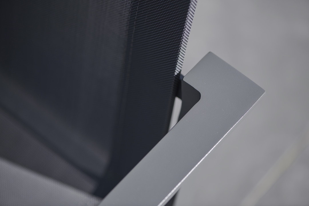 Life Outdoor Living Concept Dining Table & 6 Primavera Stackable Dining Chairs Lava / Carbon - Image 3