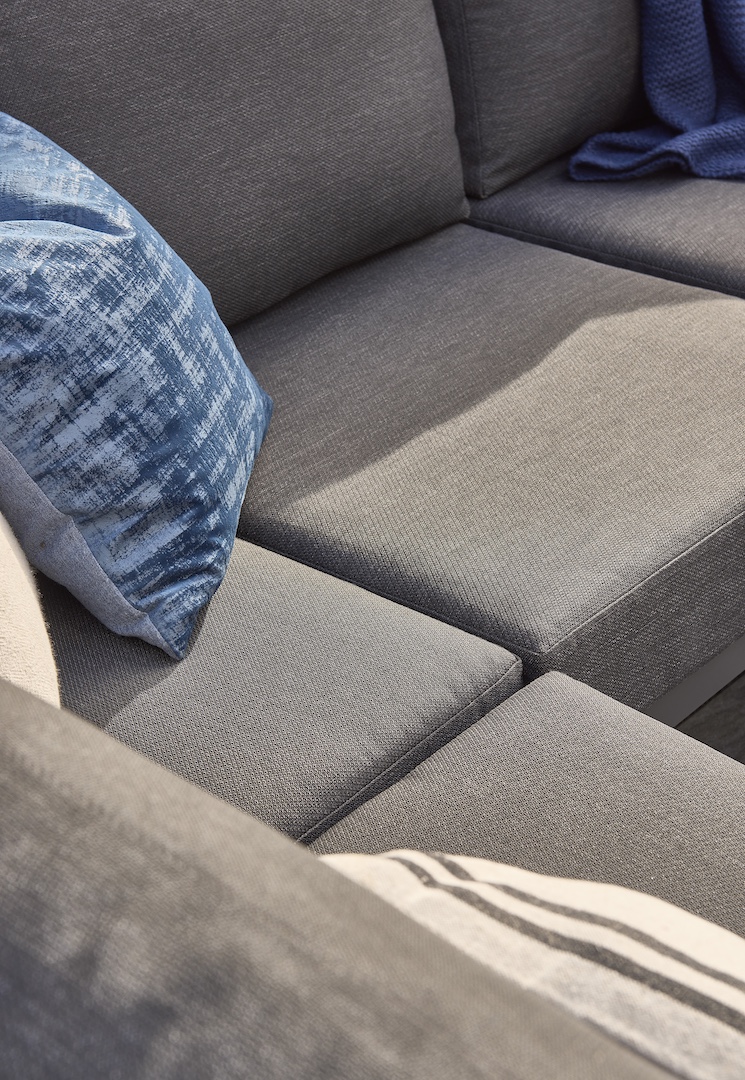 Life Outdoor Living Timber High Arm Corner Lounge Set With Armchair & Adjustable Table Lava/Soltex Graphite - Image 5