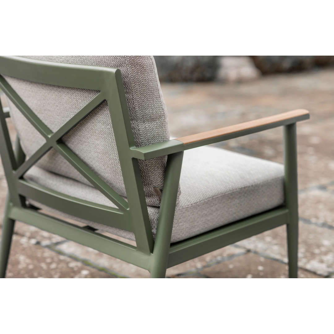 Bramblecrest Wisley 2 Seat Sofa with 2 Sofa Chairs & Rectangle Coffee Table - Sage - Image 3