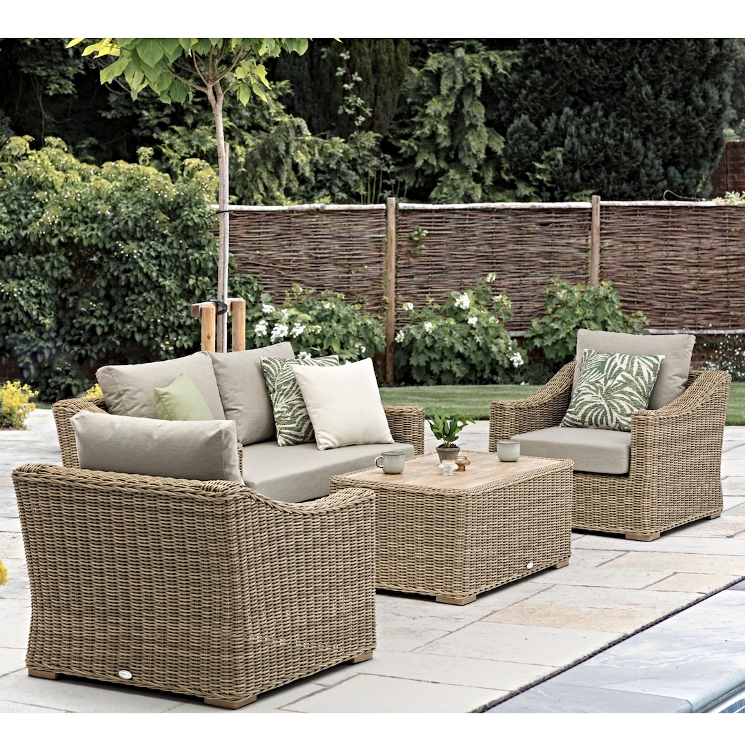 Bramblecrest Fairford 2 Seat Sofa with 2 Sofa Chairs & Rectangle Coffee Table - Image 2