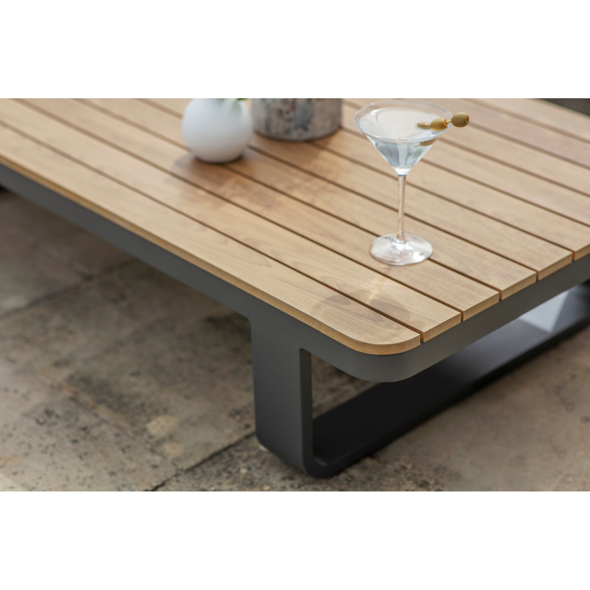 Bramblecrest Brooklyn L-Shape Sofa with Rectangle Tree-Free Piston Table, Chair & Bench - Anthracite - Image 3