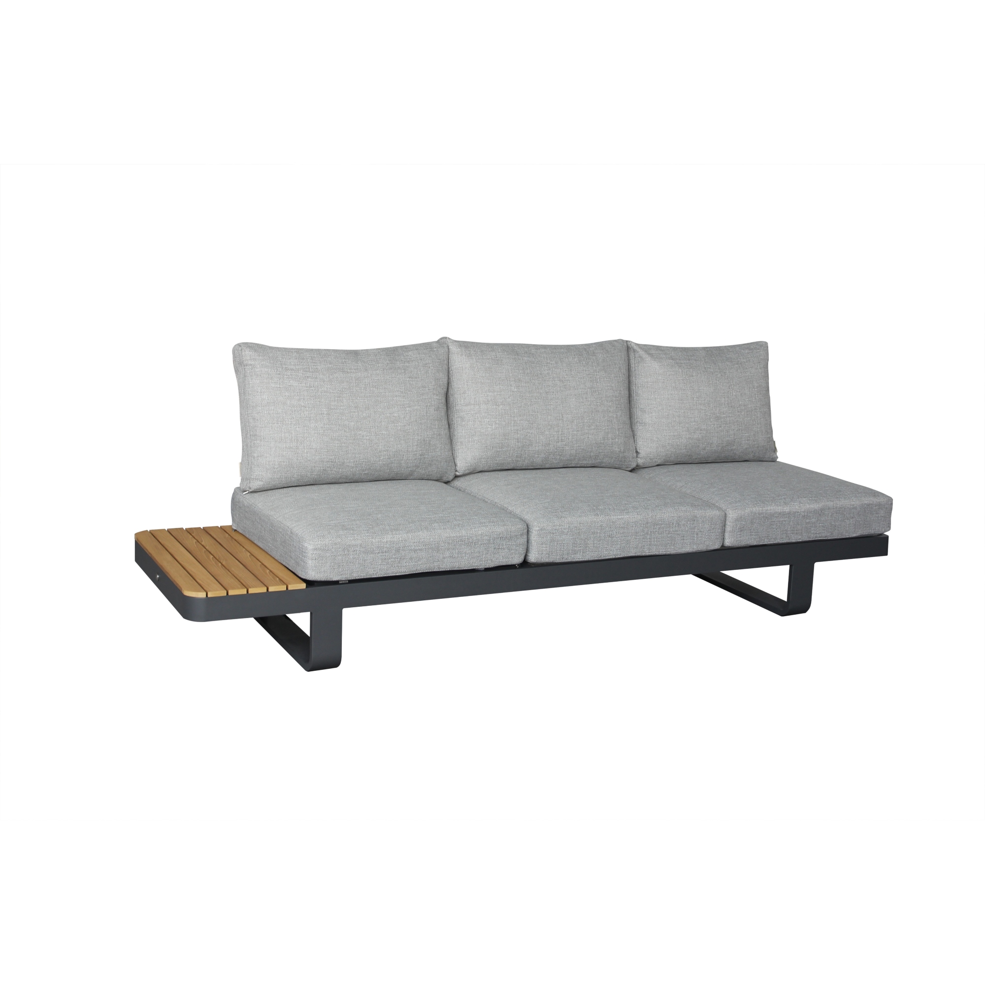 Bramblecrest Brooklyn L-Shape Sofa with Rectangle Tree-Free Piston Table, Chair & Bench - Anthracite - Image 11